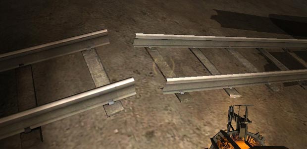 The tracks aren't actually connected, and if even if they were, the transition from grade to flat is abrupt, with an extreme angle.