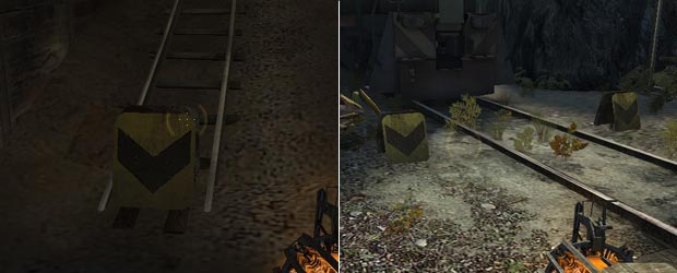 These signs consist of actually two signs positioned as a triangle pointing upwards, so you'll see it from both sides. It will invariably have a downwards pointing arrow.